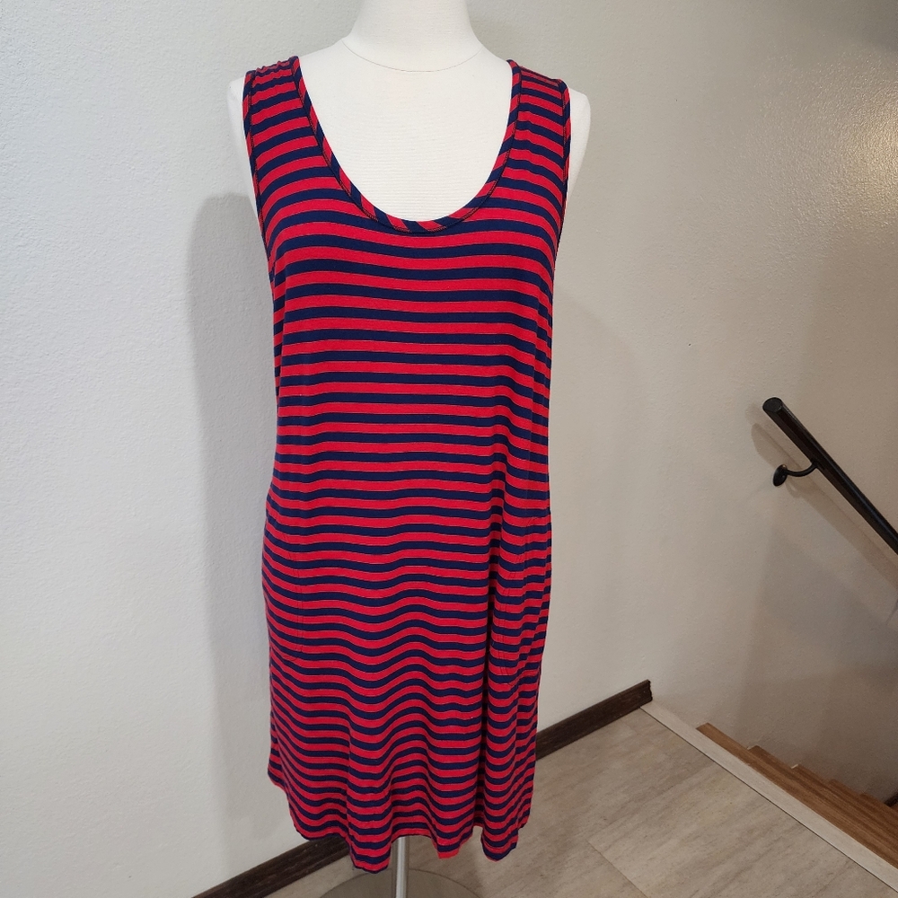 Yala Riley Racerback Two Pocket Bamboo Shift Dress Sundress Soft Casual Size Xl